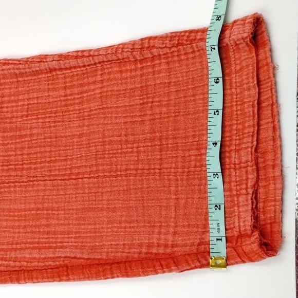 Wonderly Orange Gauze Raw Hem Drawstring Pant Size Medium - Picture 10 of 13